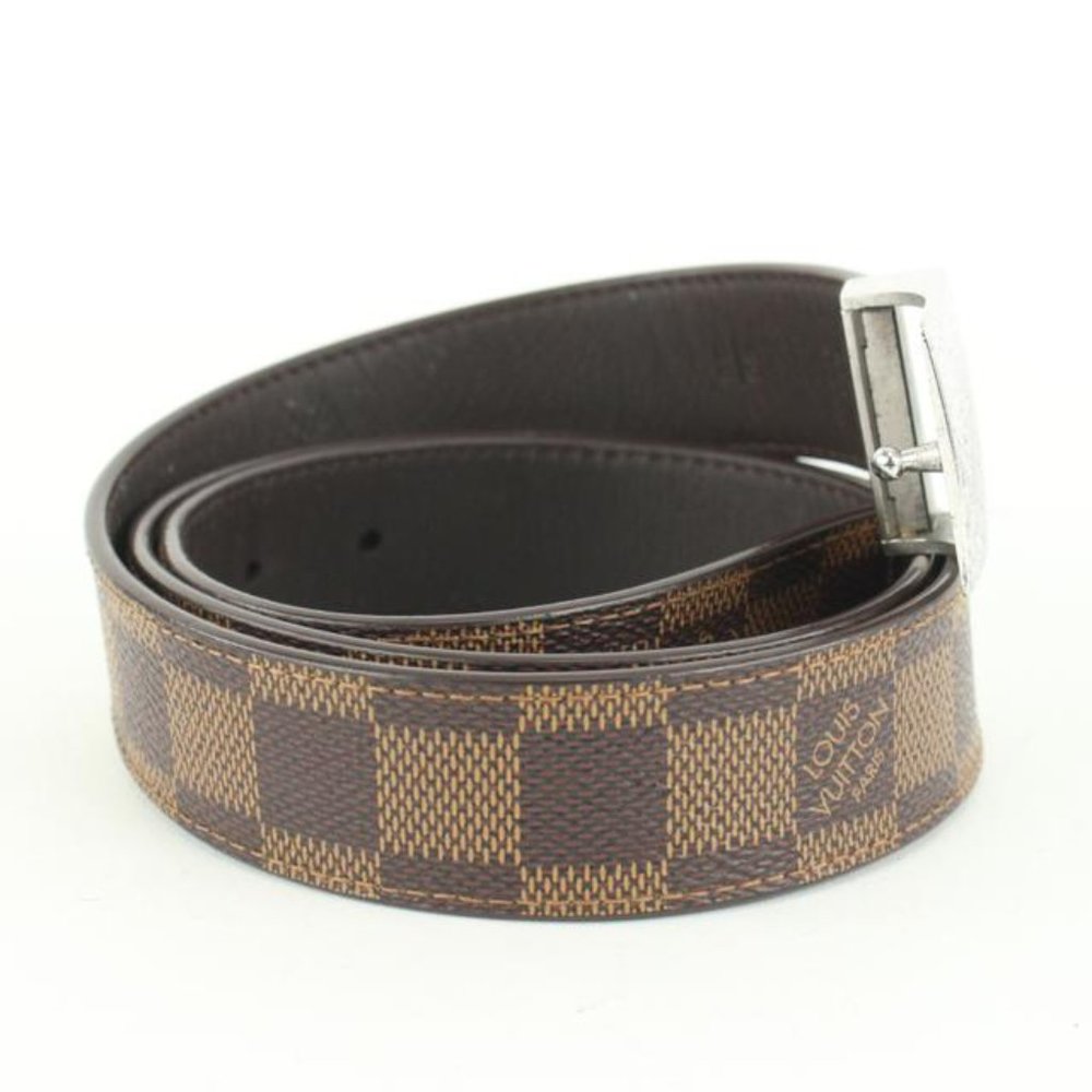 Louis Vuitton 90/36 Damier Ebene Belt 16lv31 - Picture 9 of 12